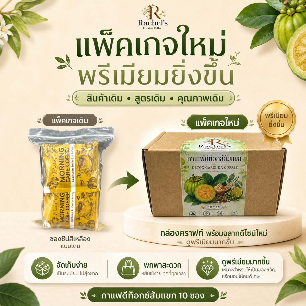 *แบบกล่อง* กาแฟดีท็อกส์ส้มแขก 3